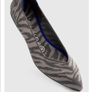 Womens Rothy’s Grey Zebra Print Pointed Top …